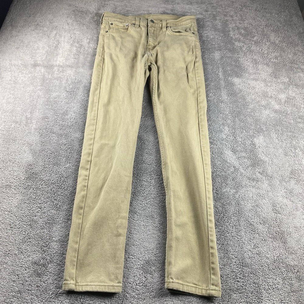Levis 510 Skinny Jeans Mens 29x29‎ Beige Low Rise Denim